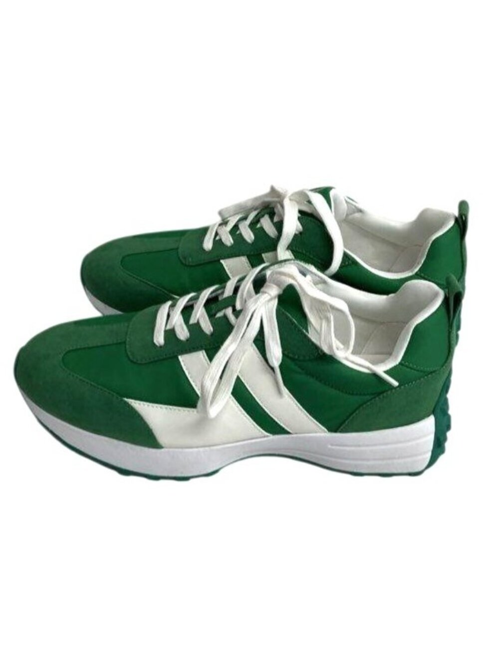 J/Slides NYC Green & White Sneakers  Womens‎ Size 10M